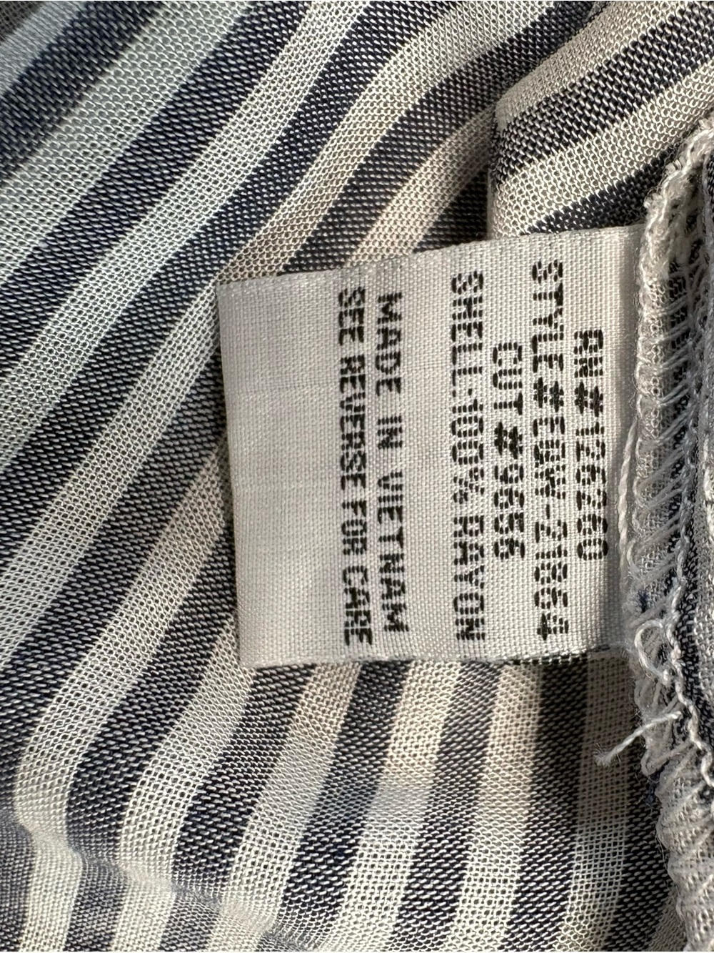 Velvet Heart Navy and White Vertical Stripe Button-Down Shirt - Picture 6 of 7